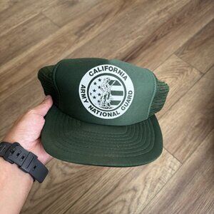 Vintage California Army National Guard Trucker Snapback Hat